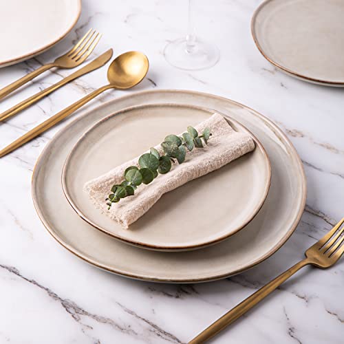 Ceramic Plates Set of 6 (Cappuccino / 8.5 Inch)