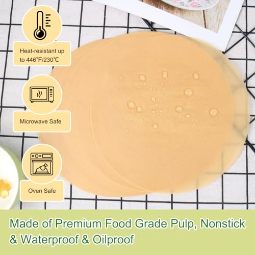 220pcs 10 Inch Parchment Paper Rounds for Cake Pans (10inch-220pcs / Unbleached)