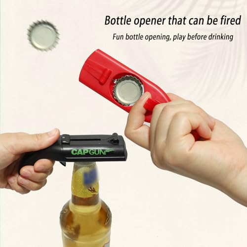 4PCs Cap Gun Bottle Opener (Black-Red-Blue-Grey)