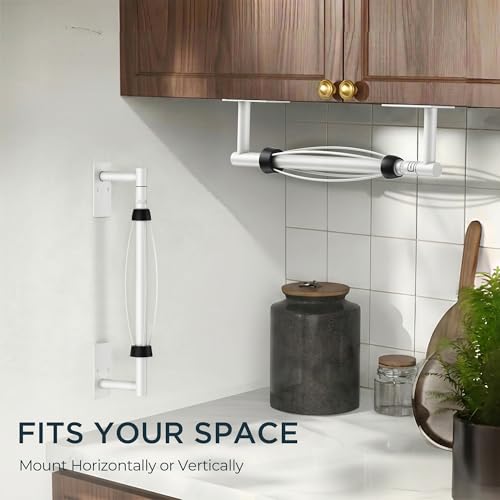 Paper Towel Holder Under Cabinet (White)