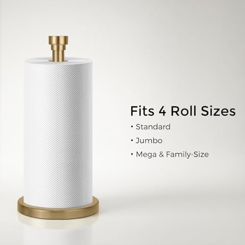 Warm Gold Paper Towel Holder Countertop (Warm Gold)