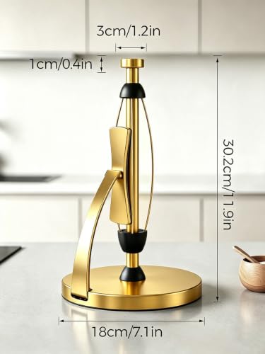 Gold Paper Towel Holder Countertop (Gold / Suction Base)