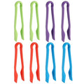 8 Pcs Toaster Tongs (8 Inch / Blue/Green/Purple/Red)