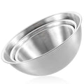 Stainless Steel Mixing Bowls 3 Packs Nesting Baking Supplies Small Thicker Stainless Steel Flat Bottom Stackable Salad Bowl Mixing Bowls Set for Cooking