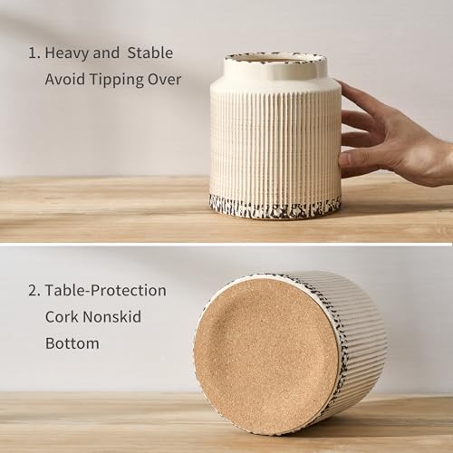 JIEMEI HOME Kitchen Utensil Holder (Antique Beige)