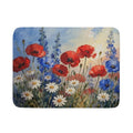 4th of July Dish Drying Mat for Kitchen Counter 18x24 Patriotic Floral Independence Day Memorial Holiday Absorbent Reversible Microfiber Drying Mats Kitchen Countertop Protector Dishes Drainer Pad (18" x 24")