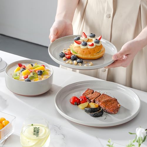 Plates and Bowls Sets (18 Pcs (Service for 6) / Gray)