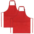 Kids Aprons with Large Pocket 2 Pack (Medium / Redx2)