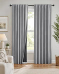 100% Blackout Curtains for Bedroom (100% Blackout-light Grey / 52"W x 96"L (Pack of 2))
