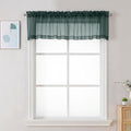 Sheer Valances for Windows 2 Pack (Hunter Green / 42"W x 18"L (Pack of 2))