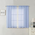 Denim Blue Sheer Curtains 54 Inch Length 2 Panels (Denim Blue / 42"W x 54"L (Pack of 2))