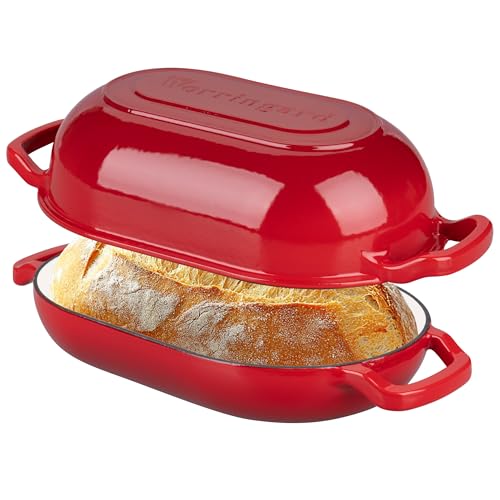 Enameled Cast Iron Sourdough Bread Oven (5 QT / Red)
