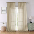 Taupe Sheer Curtains 96 Inches Long 2 Panels Set (Taupe / 59"W x 96"L (Pack of 2))