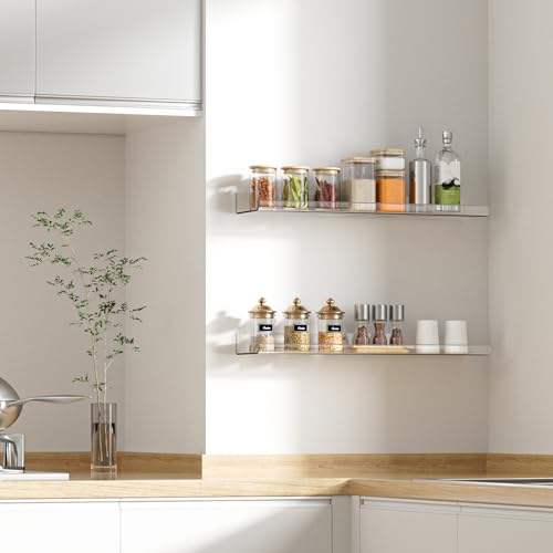 23.6" Acrylic Shelves for Wall Storage and Organizer (23.6x5.5")