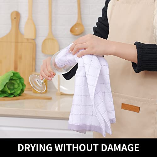 100% Cotton Terry Kitchen Towels (White / 13 X 28 - 4 Pack)