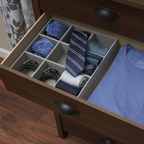 Grey 728 1 Deep 9 Section Drawer Organizer Box for Storage 12 in x 3.13 (Grey)