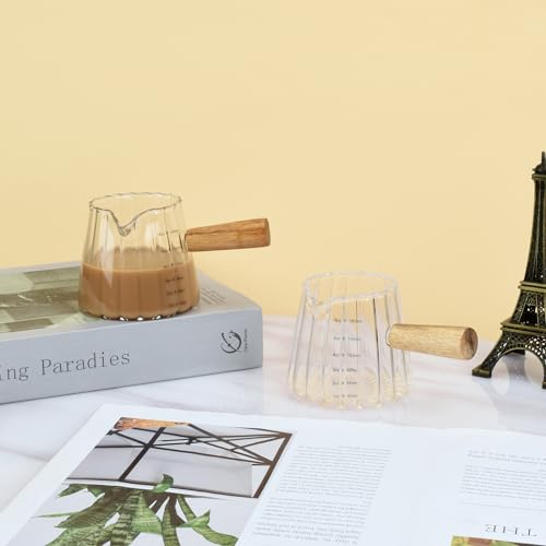 2Pcs Glass Measuring Cup (Transparent-2 Pack)