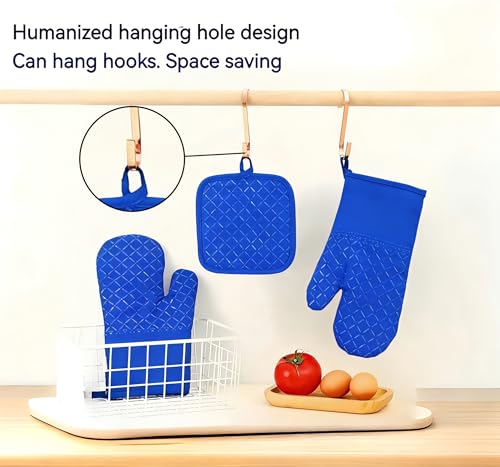 Oven Mitts and Pan Racks 4 (Blue)