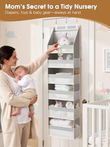 2 Pack Over The Door Organizer (Grey / 2 PACK)