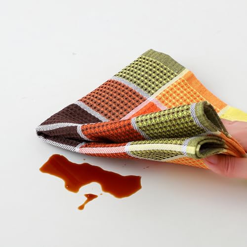 Bright Large Kitchen Towels (Orange)