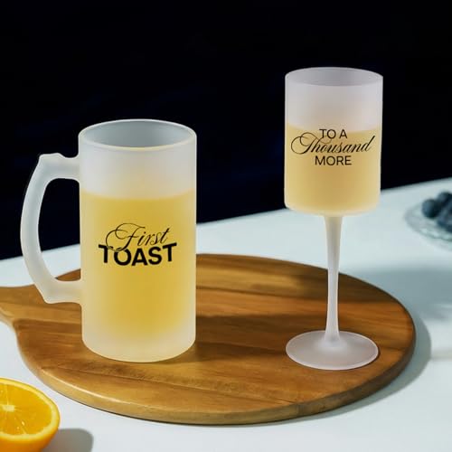 Wedding Gifts for Couples 2026 (Frosted First Toast / Set of 2（Gift box）)