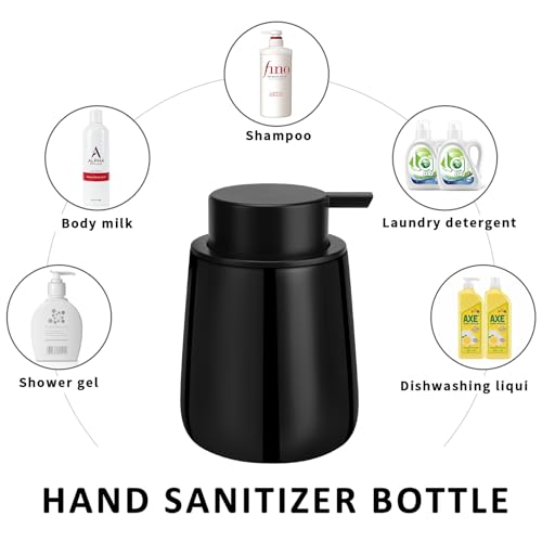 Soap Dispenser Ceramic with Easy (1 Pack / Shinyblack)