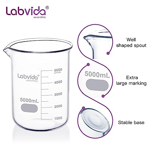 Griffin Low Form Glass Beaker (Vol.5000ml)
