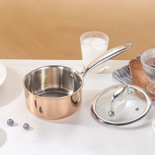 1 Quart Saucepan with Lid (Copper Tone / 1 Quarts)