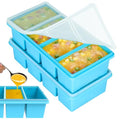 1 cup Silicone Freezer Trays with Lids (Blue)