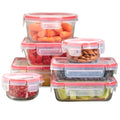 Freshlock (7-Pack) Glass Food Storage Containers Set (1, 2, 4 Cup) (7 Pack)