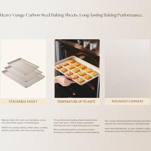 Baking Sheet Set of 3 (3-piece set (17.5X15.5X13.6))