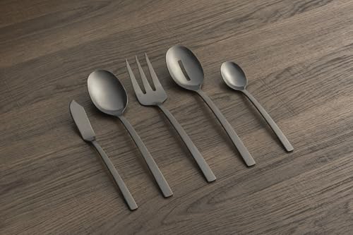 Beacon Black Satin 45 (Black Satin / 45-Piece Flatware Set)