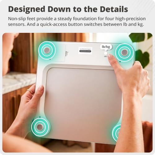 AccuCheck Digital Bathroom Scale for Body Weight (Pearl Gray)
