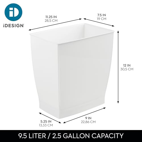 Small Plastic Bathroom Trash Can (White / Pack of 4)