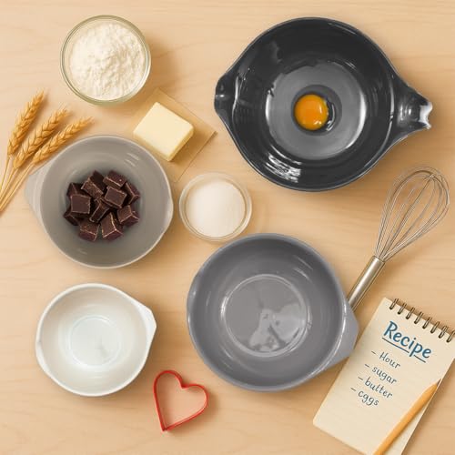 Mixing Bowls with Pour Spout (4pc Grey / 4 count)