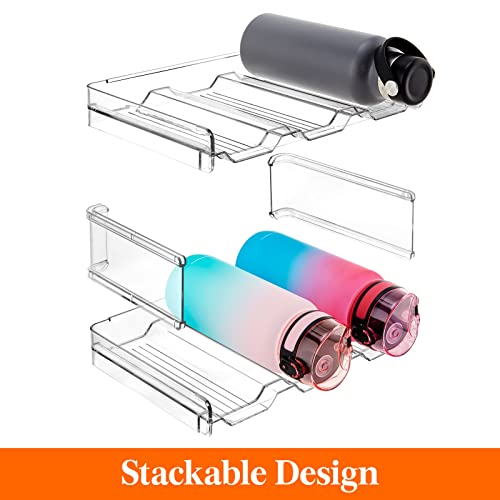 Stackable Water Bottle Organizer for Cabinet (4 Tier-12 Bottle)