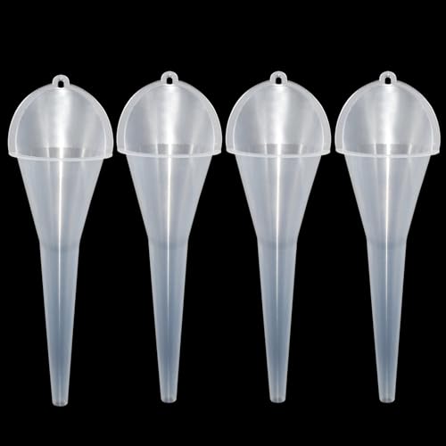 4 Pcs Long Neck Oil Funnel for Automotive