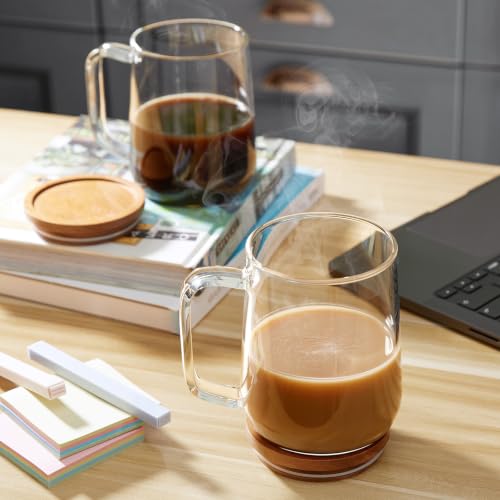 Large Glass Coffee Mugs (24OZ)