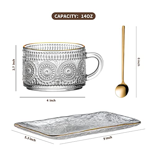 Vintage Coffee Mugs Set (Golden)