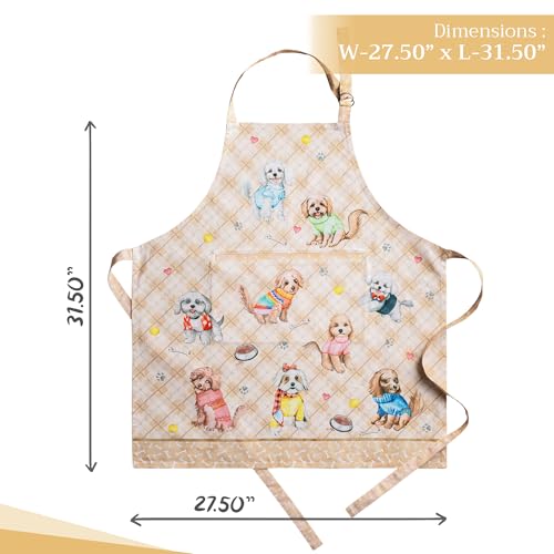 Aprons for women with Pocket 100% Cotton Pack of 1 (129 - Let’s Play)