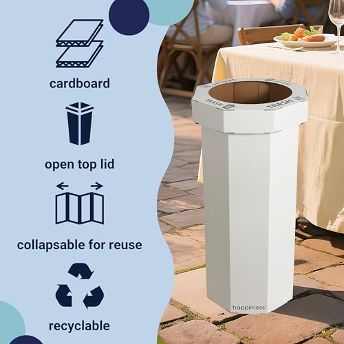 Fleur 25 Gal Trash Can Bin (Limestone Beige)