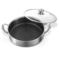 Stainless Steel Saute Pan 12 inch Deep Frying Pan (Stainless-steel / 12inch)
