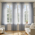 Dark Grey Sheer Curtains 108 Inches Long 4 Panels 42 x 108 Inches (42"W x 108"L (Pack of 4) / Dark Grey)