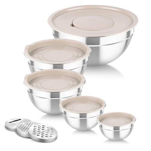 Mixing Bowls with Lids (Khaki)
