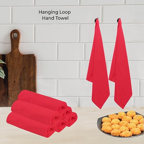 Kitchen Towels Cotton Dish Towels 27”x27” (27" x 27" (Set of 8) / 061 Red)