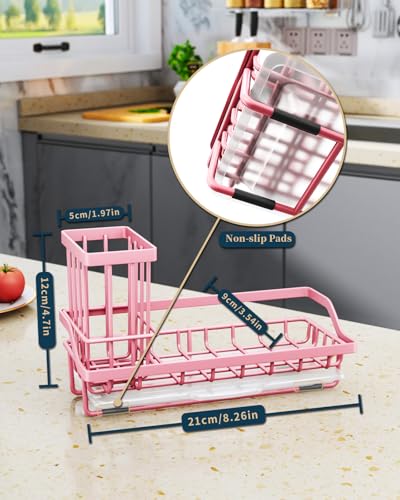 Sponge Holder for Kitchen Sink (Pink)