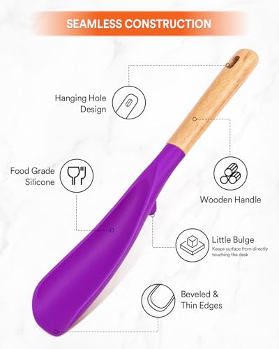 Cooking Spoon and Rice Scooper for Nonstick Cookware (Berry)
