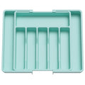 Extra Large Silverware Drawer Organizer (Turquoise / XL (13-22''W x 15''D))