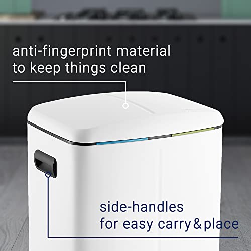 Marco 10.6 Gal Double Bucket Step Trash Can (White)