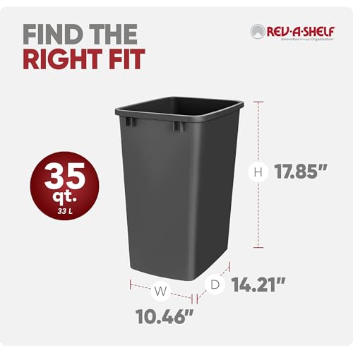 Double Pullout Garbage Trash Cans for Kitchen Cabinets (2 Pack / Black)